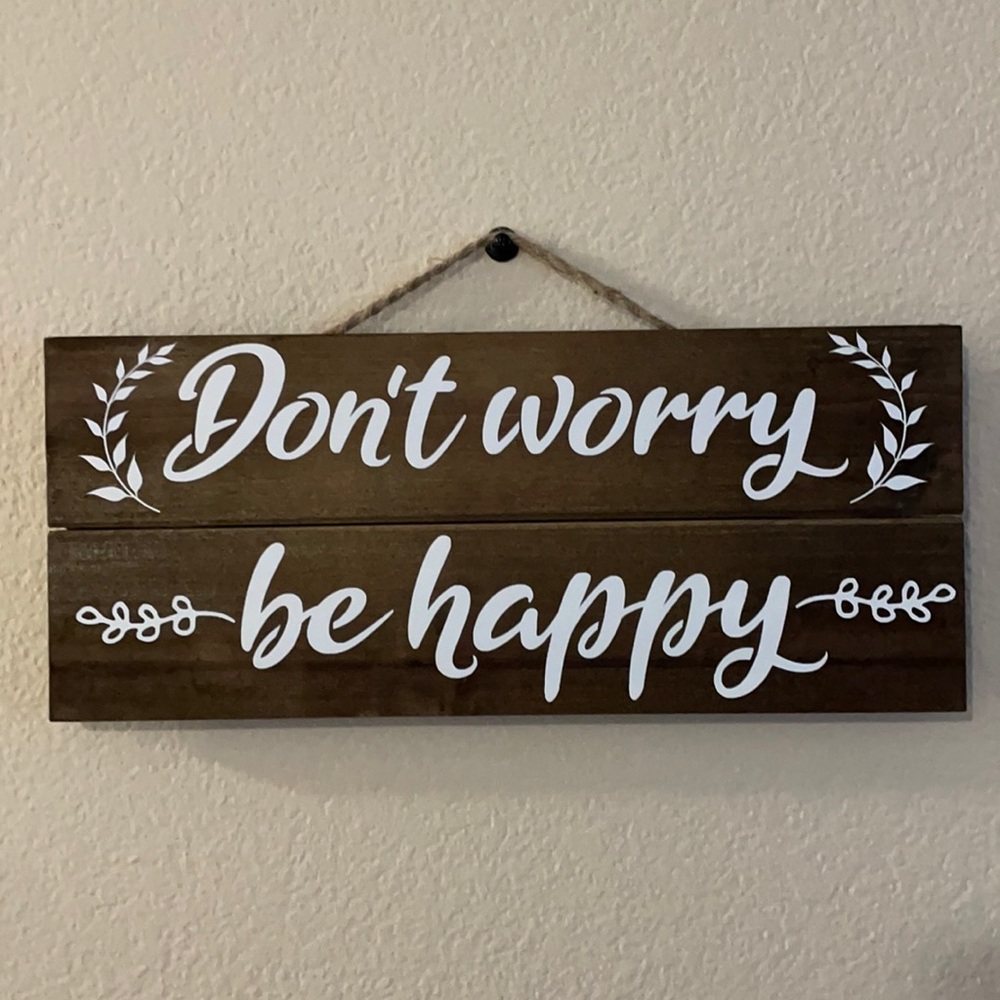 2/$25 Farmhouse Sign Wall Decor Be Happy